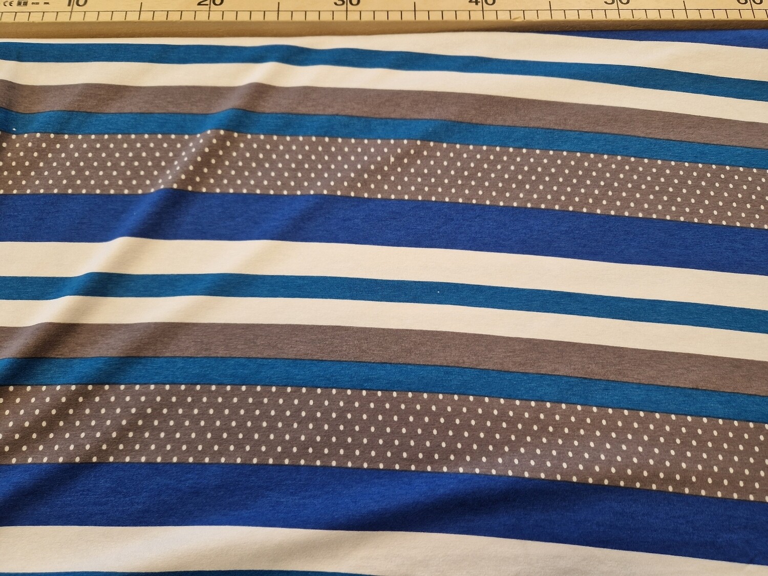 Jersey Viskose blau Streifen 50cm x 150cm breit 