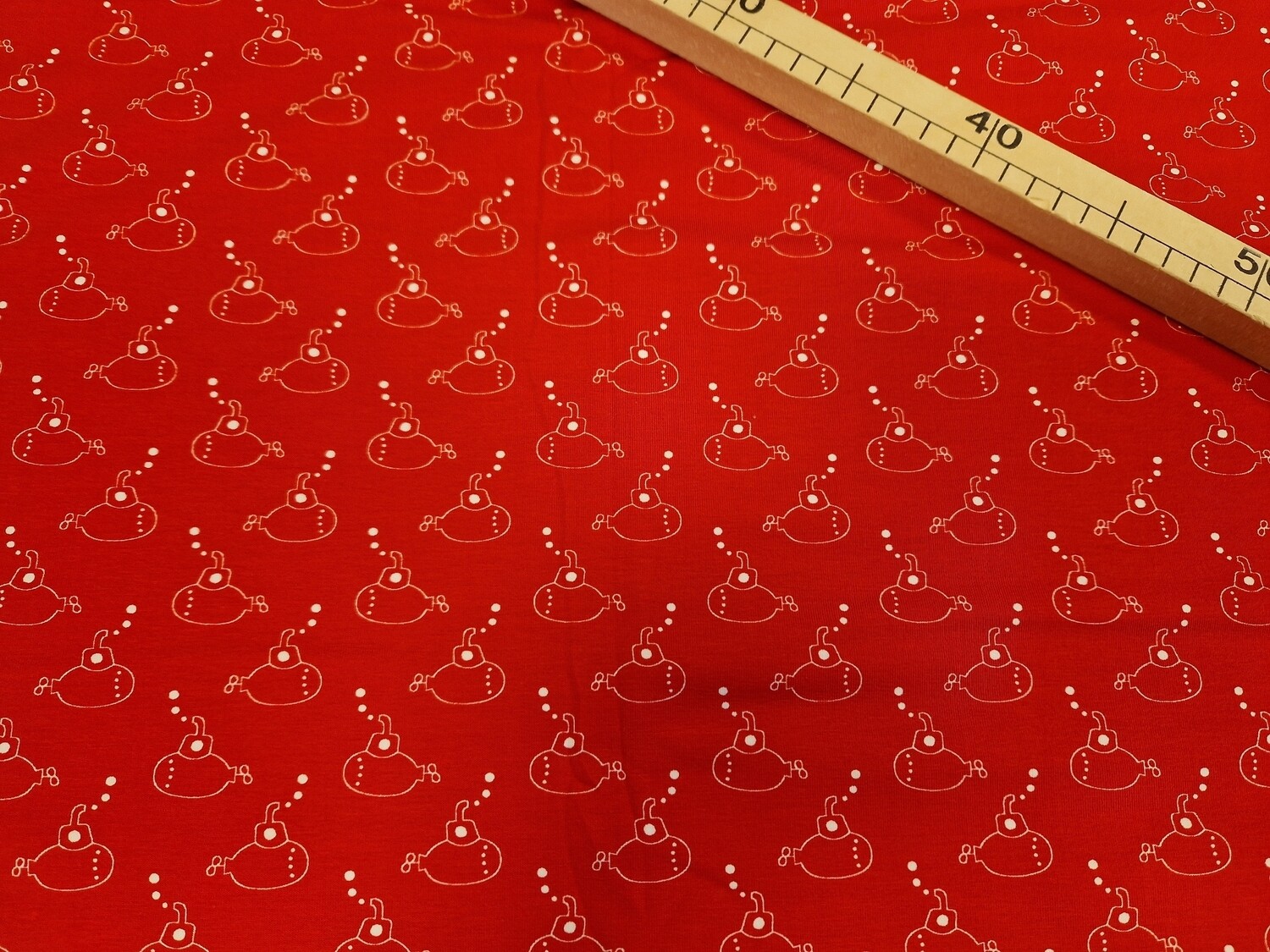 Jersey U-Boote rot 50cm x 150cm 
