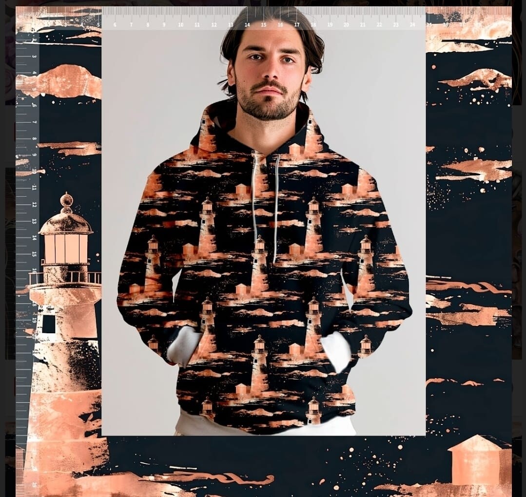 Sommersweat Leuchtturm 50cm x 180cm breit Sommersweat Leuchtturm 50cm x 180cm breit