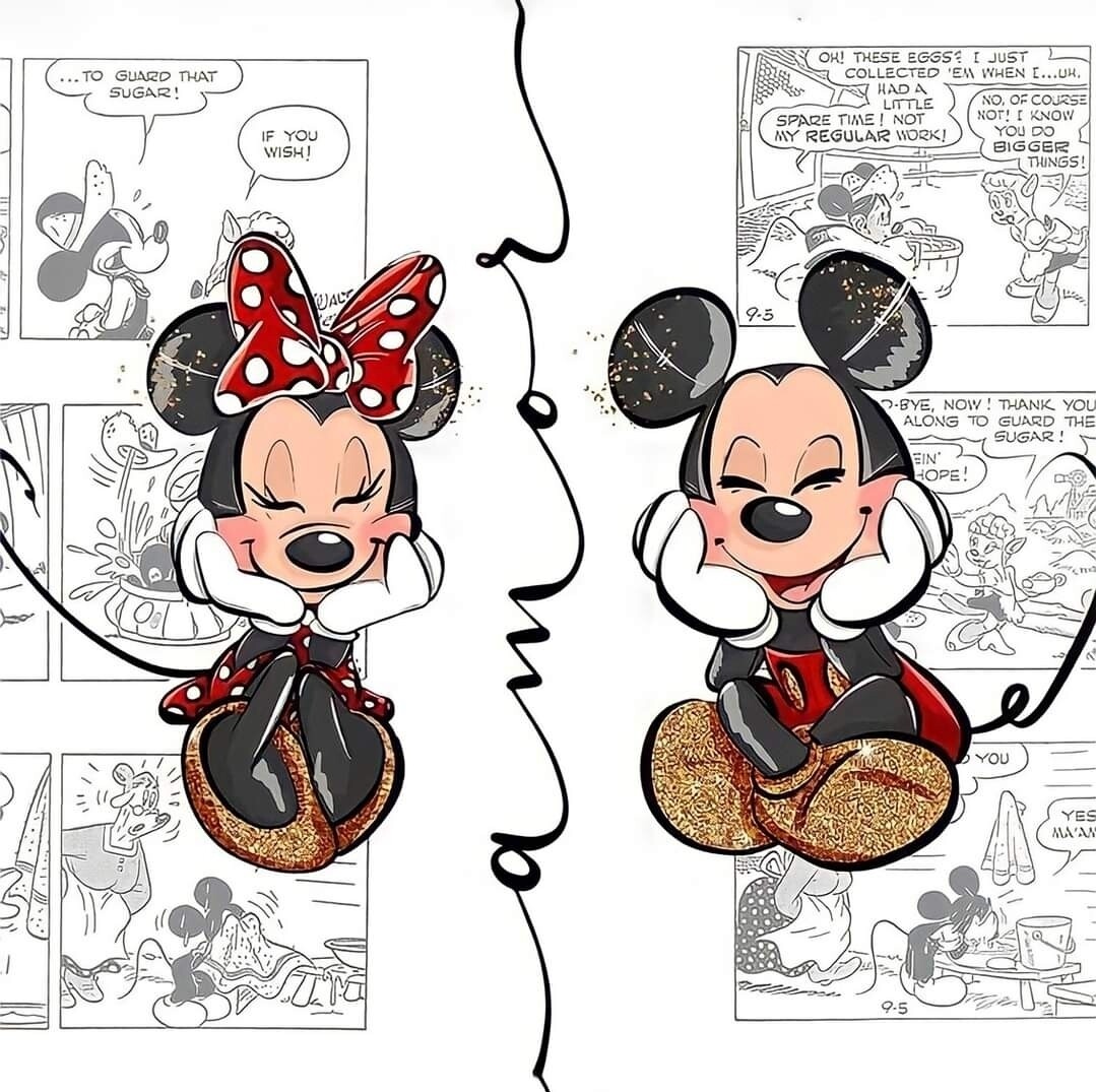 Sommersweat Minnie Micky Panele Lieferung Oktober 