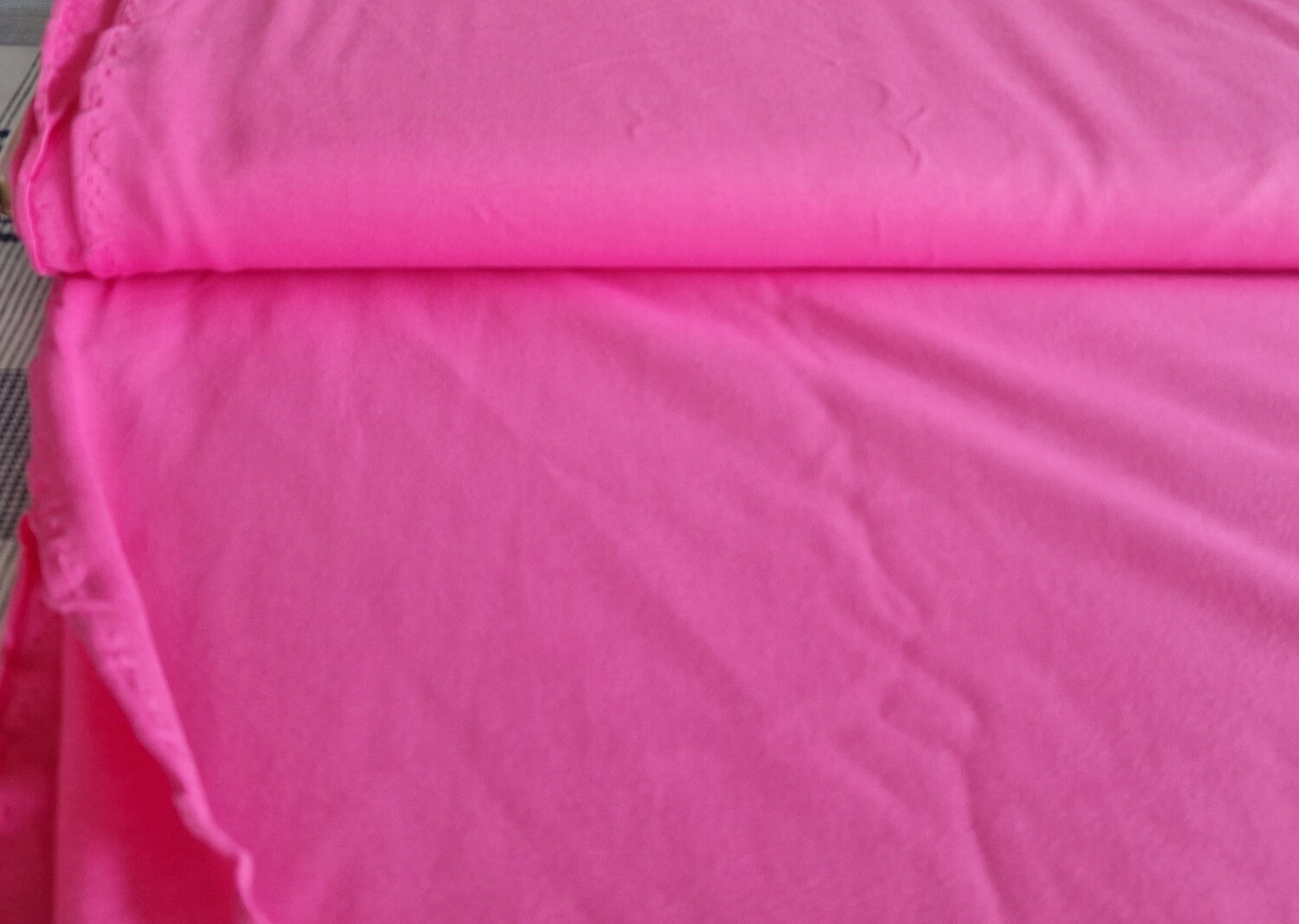 Sommersweat angeraut uni pink 50cm x 180cm breit