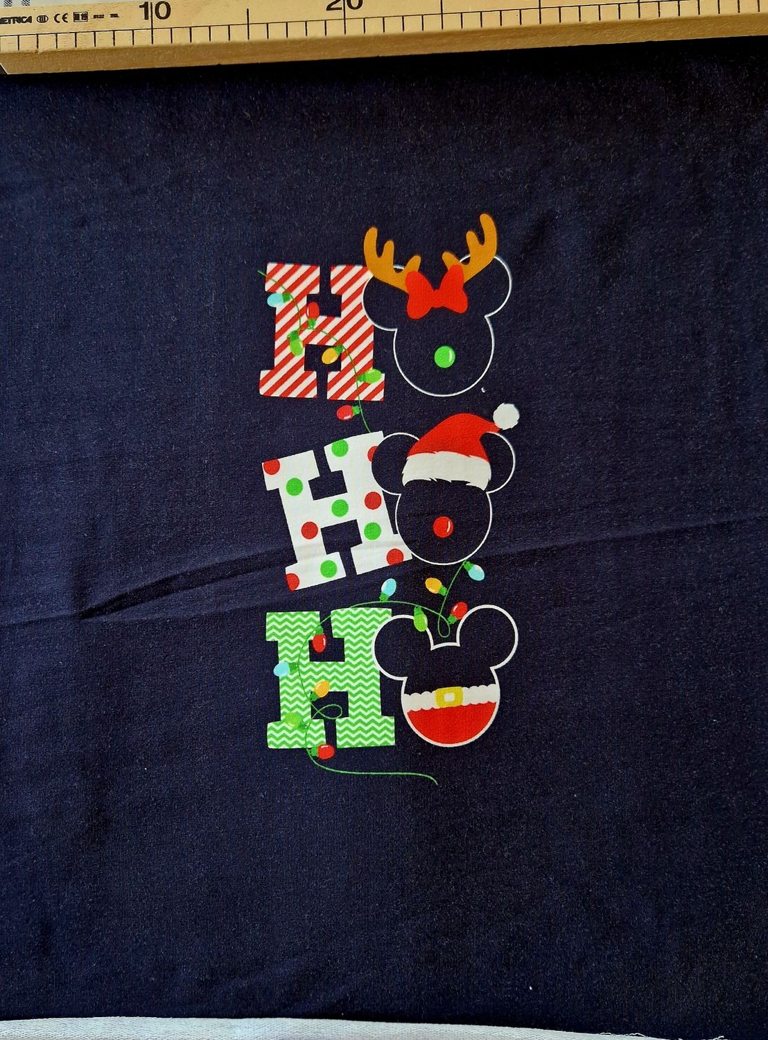 Sommersweat Hohoho Minnie Micky Weihnachten Panele 43x55cm 