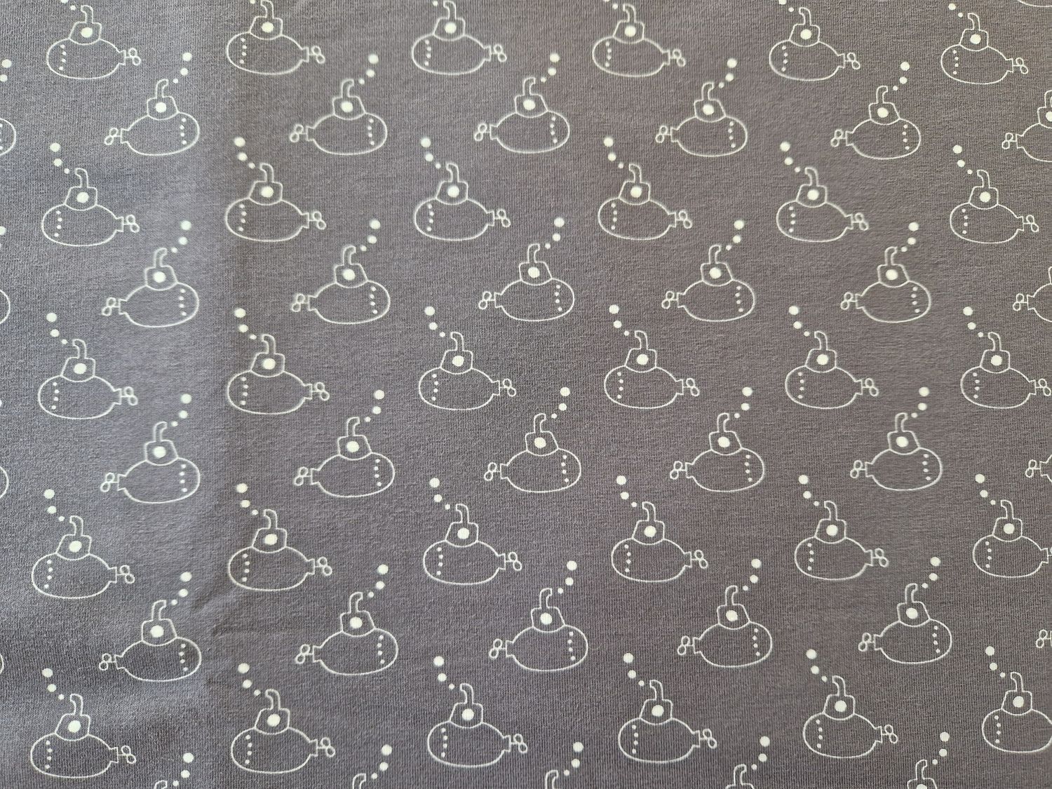 Jersey U-Boote grau 50cm x 140cm 