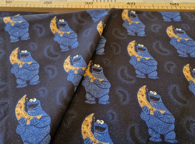 Sommersweat Keksmonster 50cm x 180cm breit Sommersweat Keksmonster 50cm x 180cm breit