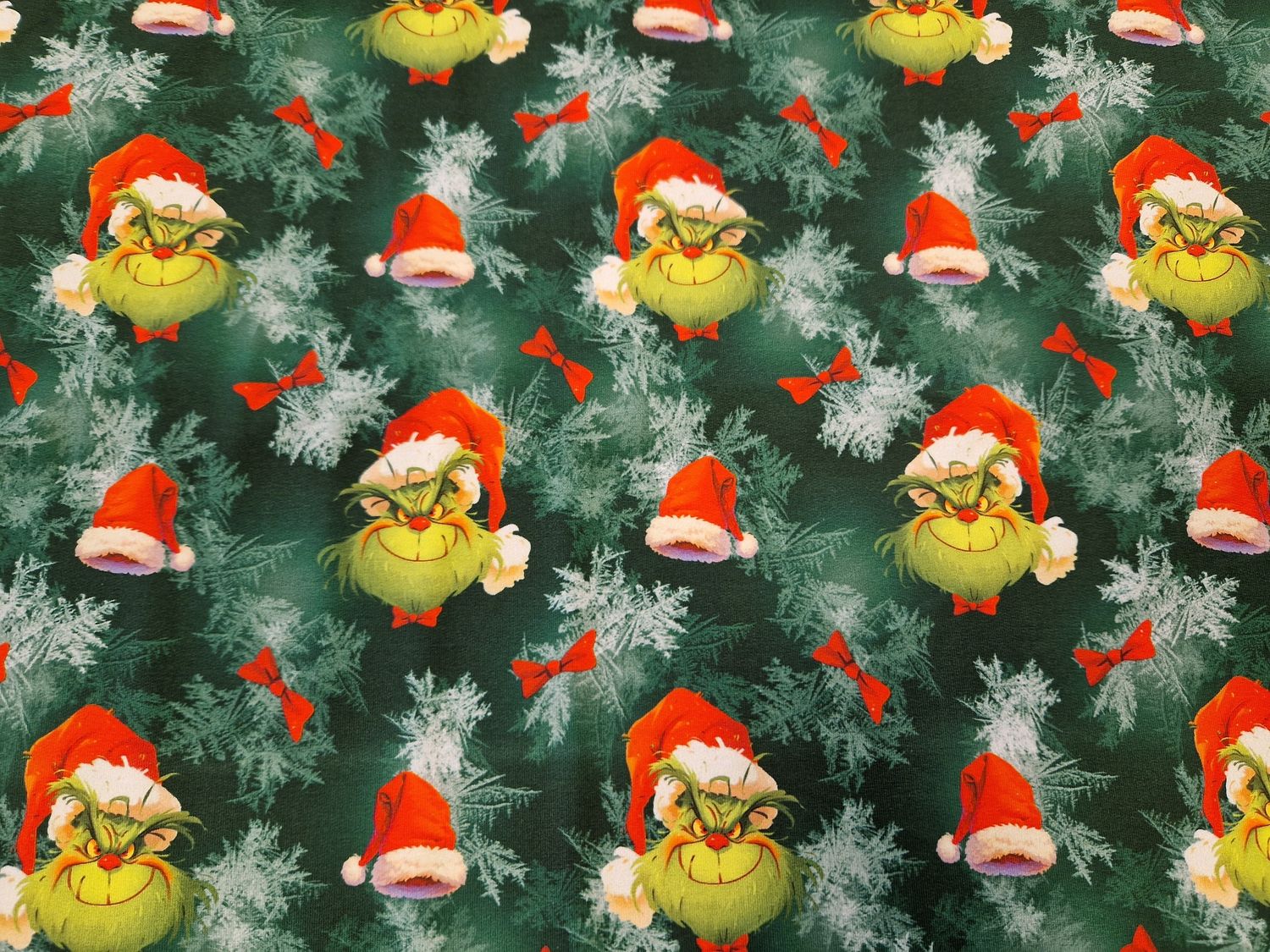 Sommersweat Grinch Katze 50cm x175cm breit 