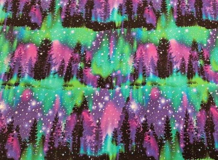 Sommersweat Wald lila 50cm x180cm breit Sommersweat Wald lila 50cm x180cm breit