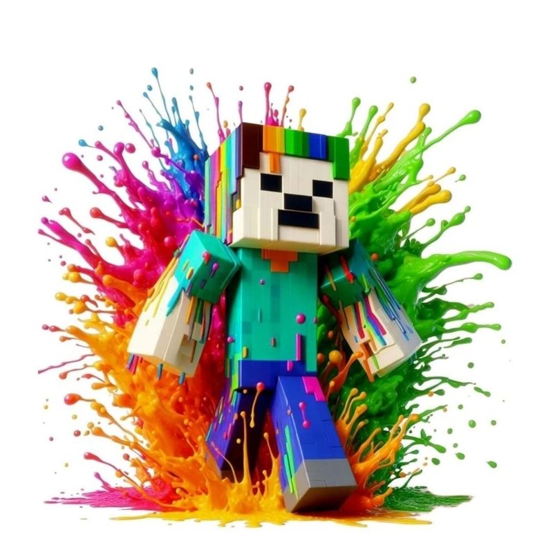 Sommersweat Minecraft bunt Panele 50x60cm