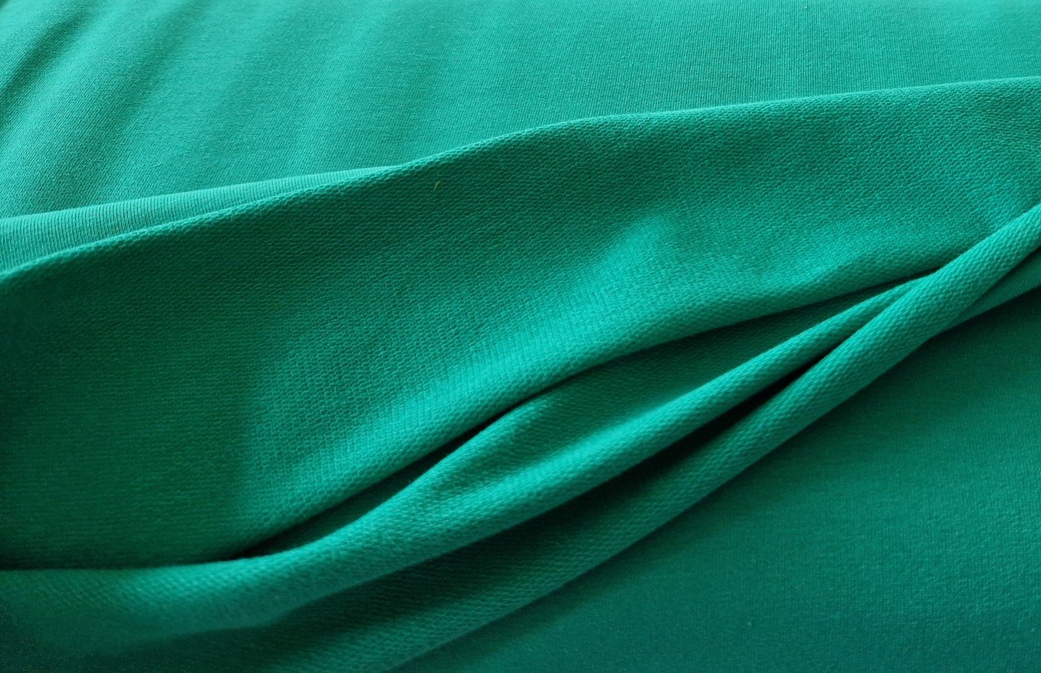 Sommersweat Uni Grün 50cm x 180cm breit 