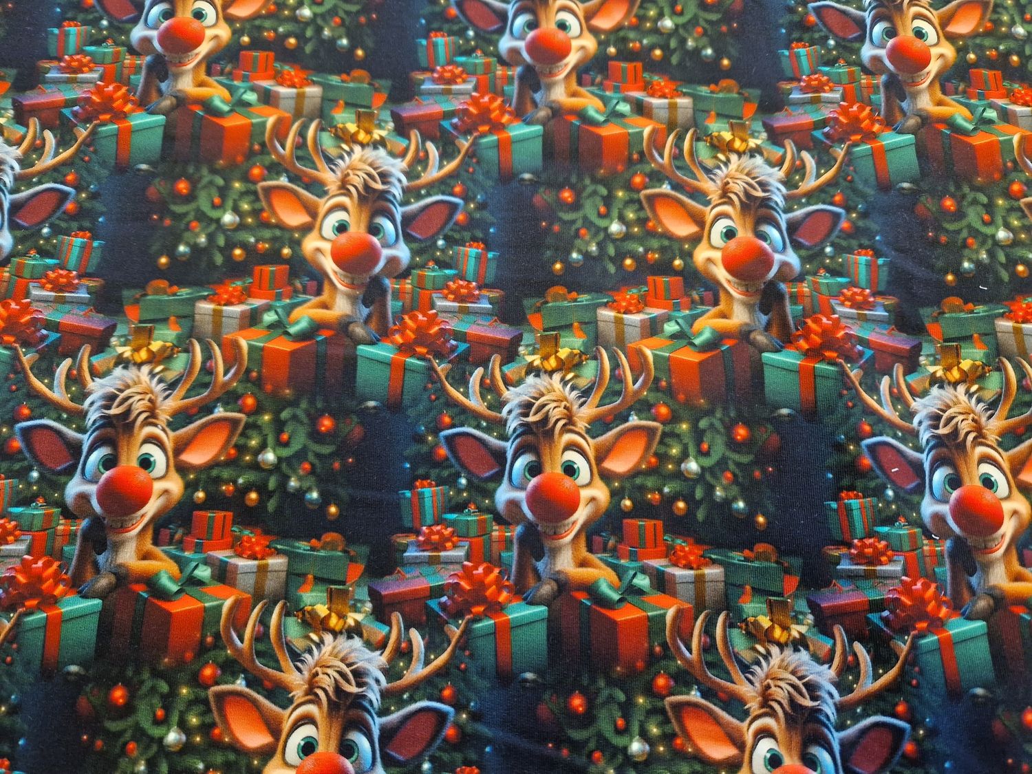 Sommersweat Rentiere Weihnachten 50cm x180cm breit
