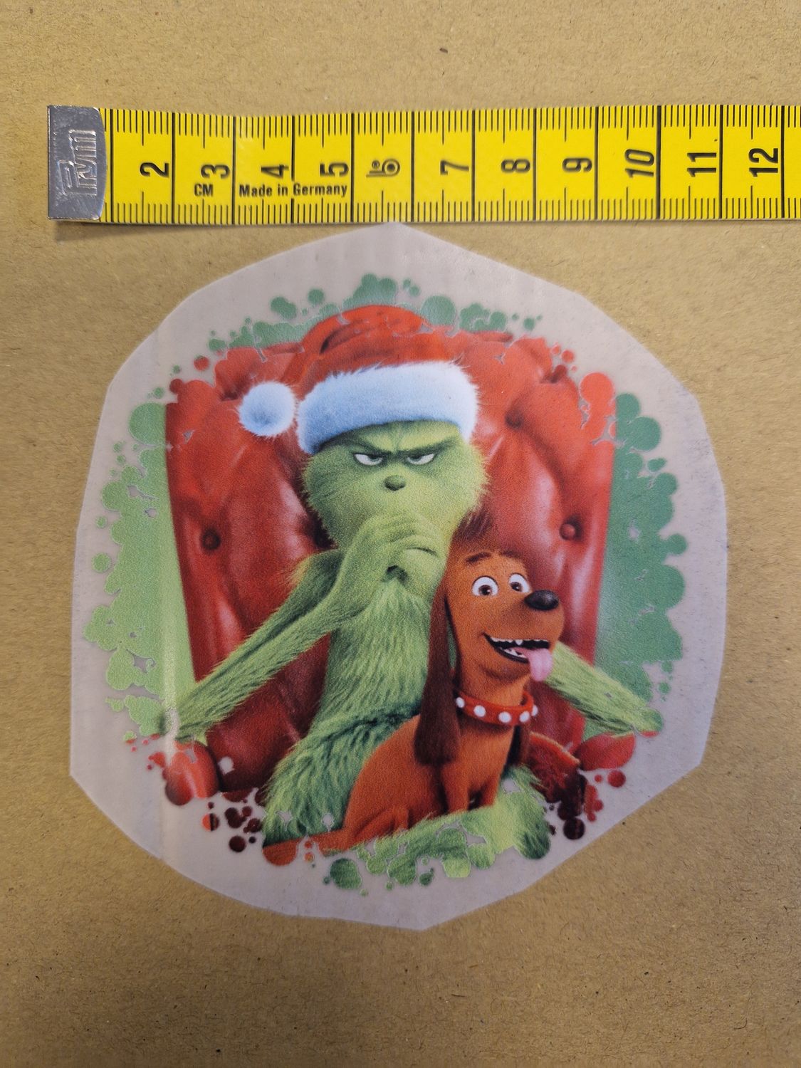 Bügelbild Grinch 10x10cm 