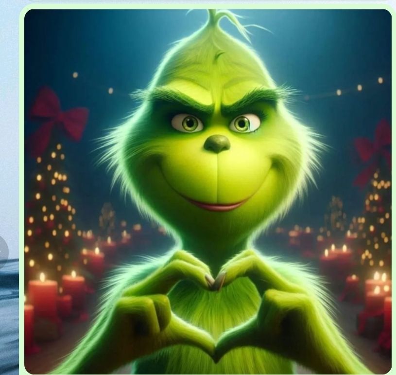 Sommersweat Panele Grinch Herz 60x60cm