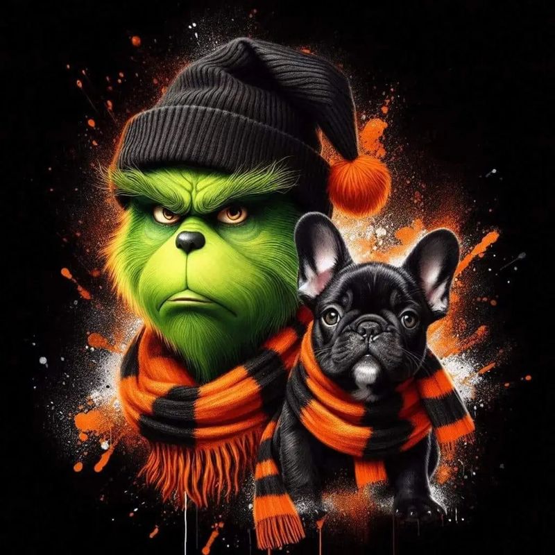Sommersweat Grinch Bulldogge Panele 60x80cm Sommersweat Grinch Bulldogge Panele 60x80cm