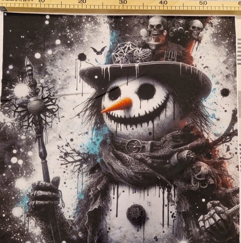 Sommersweat Panele Schneemann 60x60cm