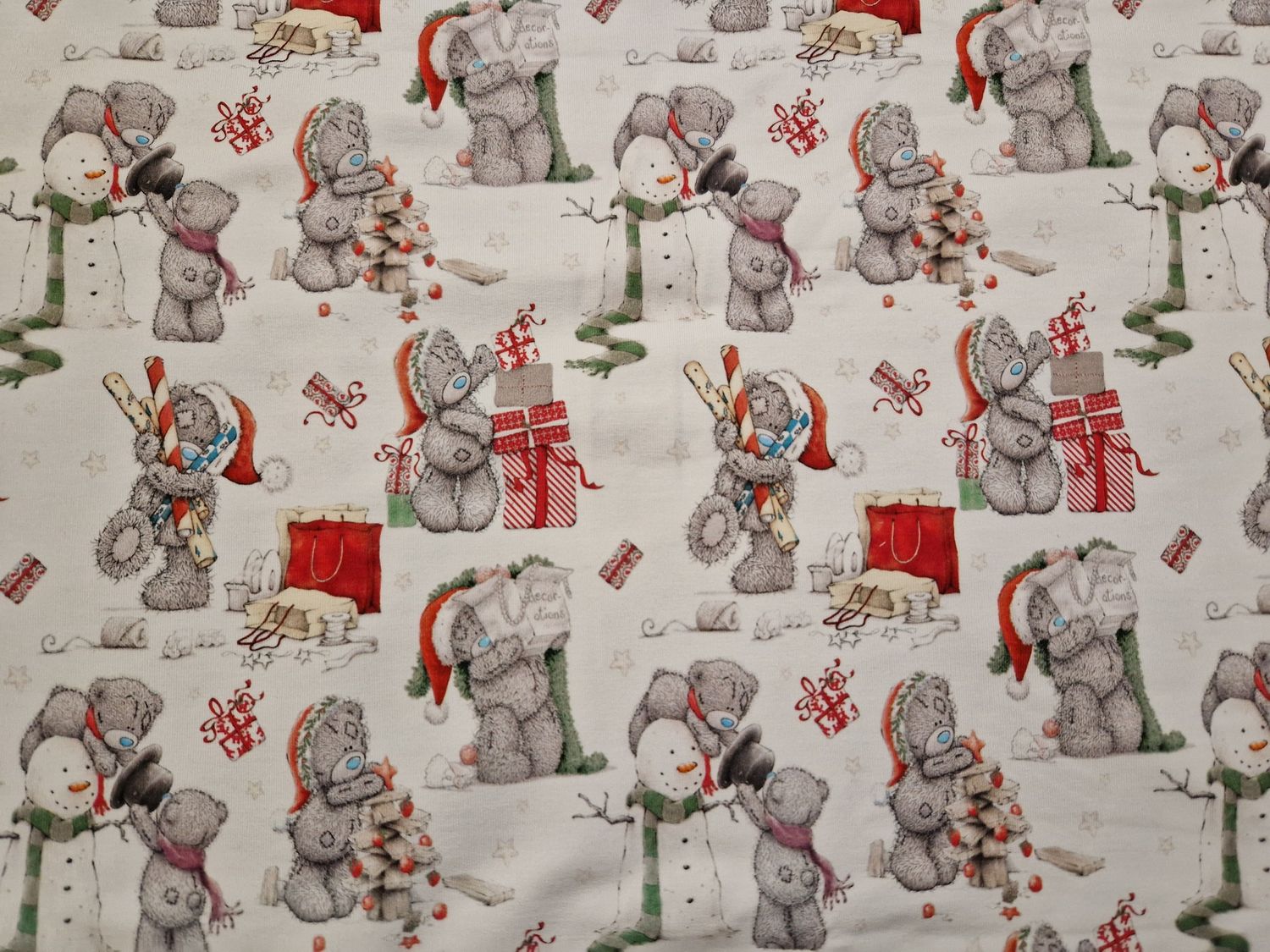 Sommersweat Schneemann Bären 50cm x 180cm breit 