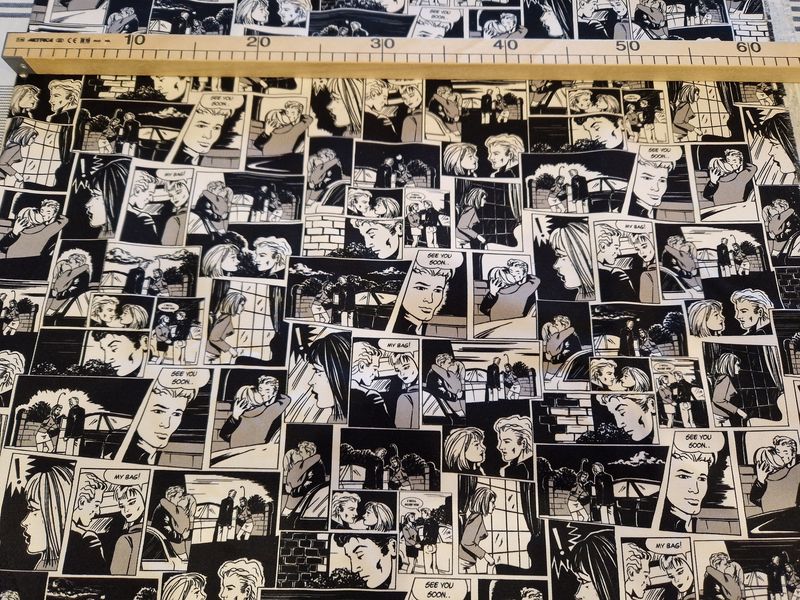 Baumwolle mit Stretch comic 50cm x 130cm Baumwolle mit Stretch comic 50cm x 130cm