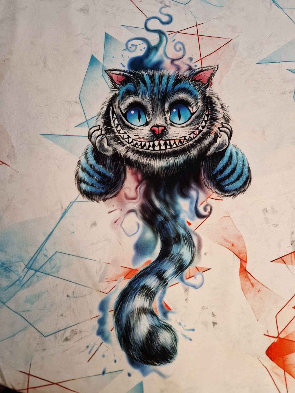 Sommersweat Grinsekatze Meterware Rapport 75x180cm