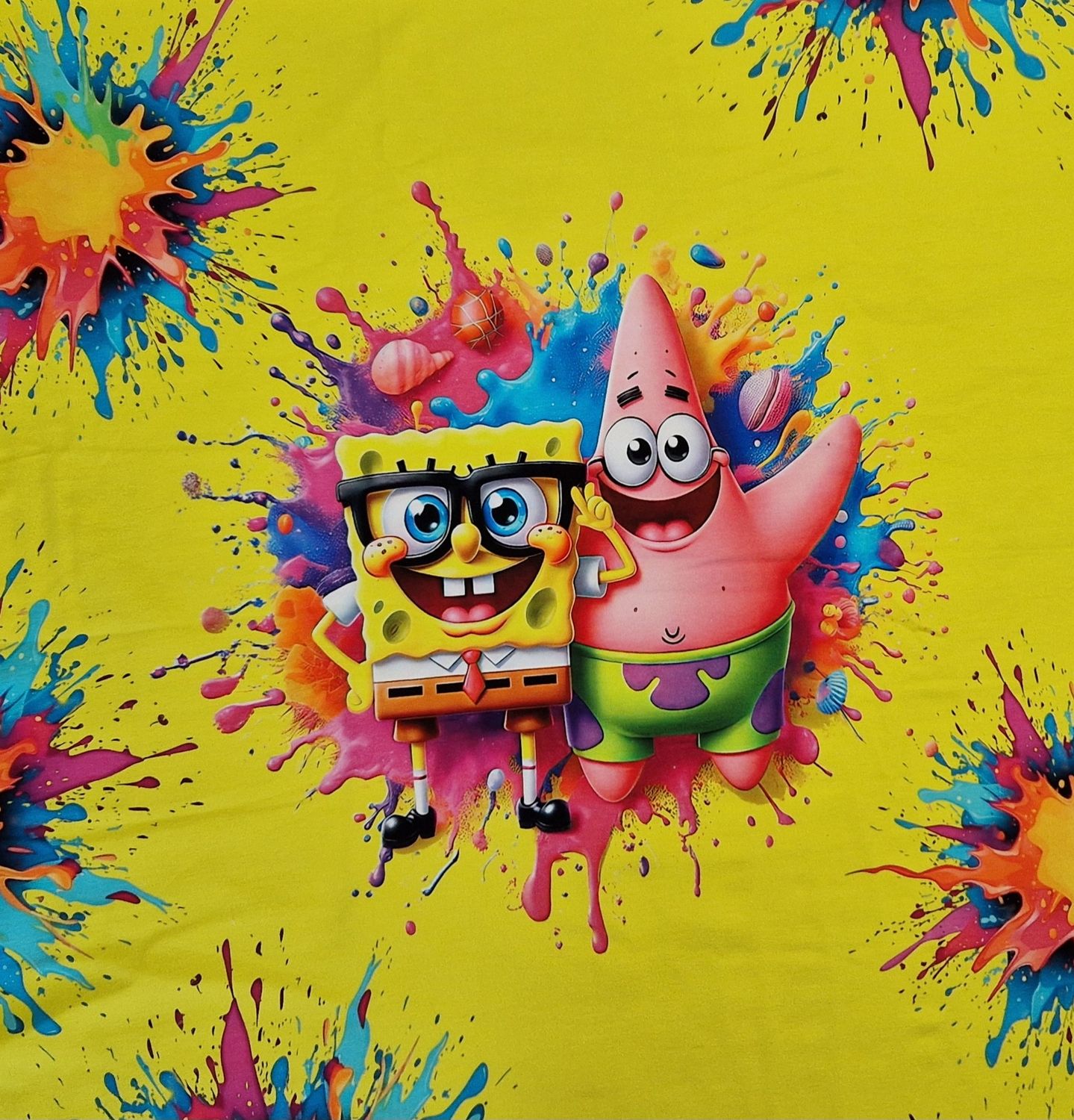 Sommersweat Sponge Bob 80cm x 180cm breit 
