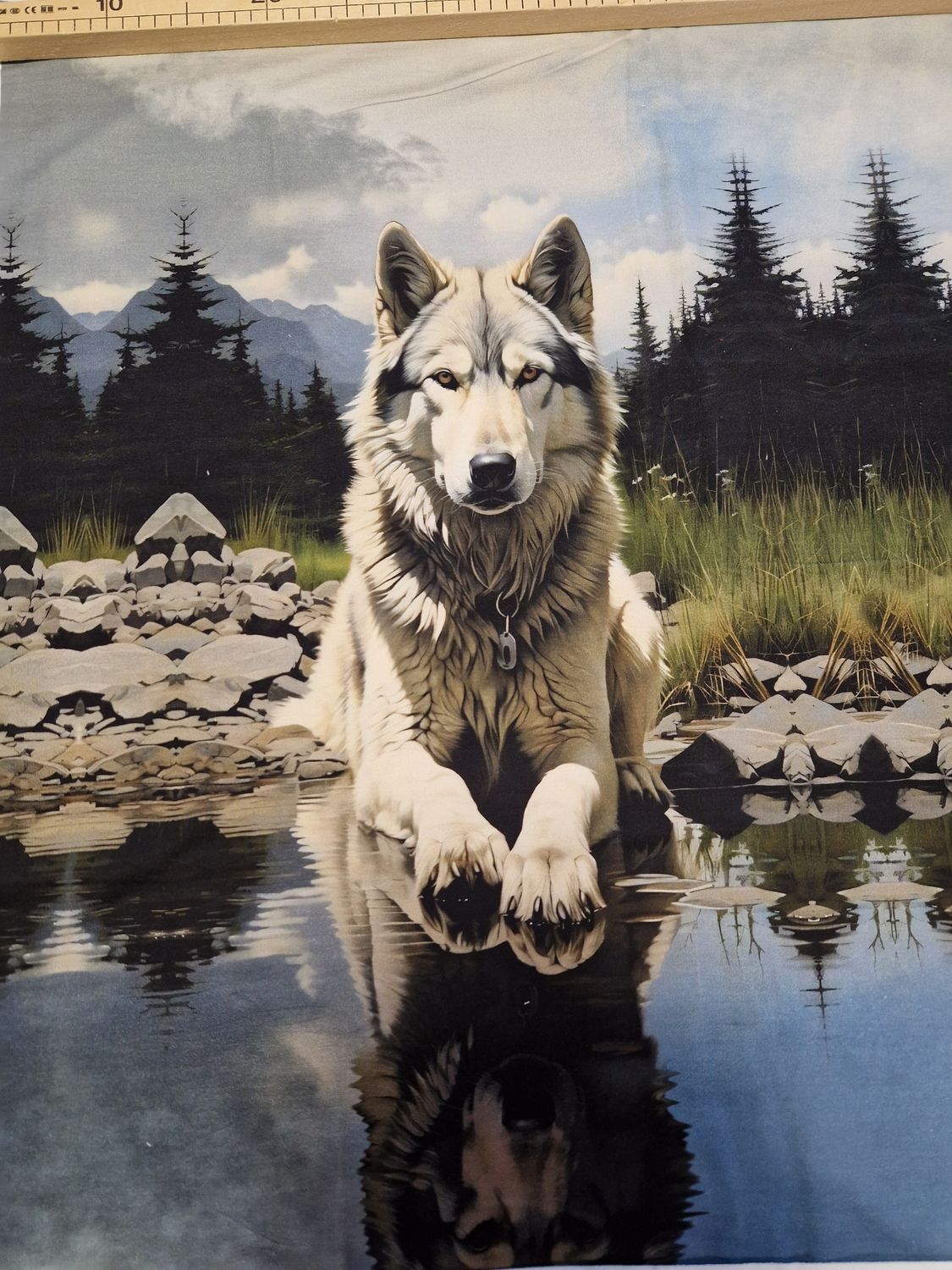 Sommersweat Wolf See Panele 80x180cm