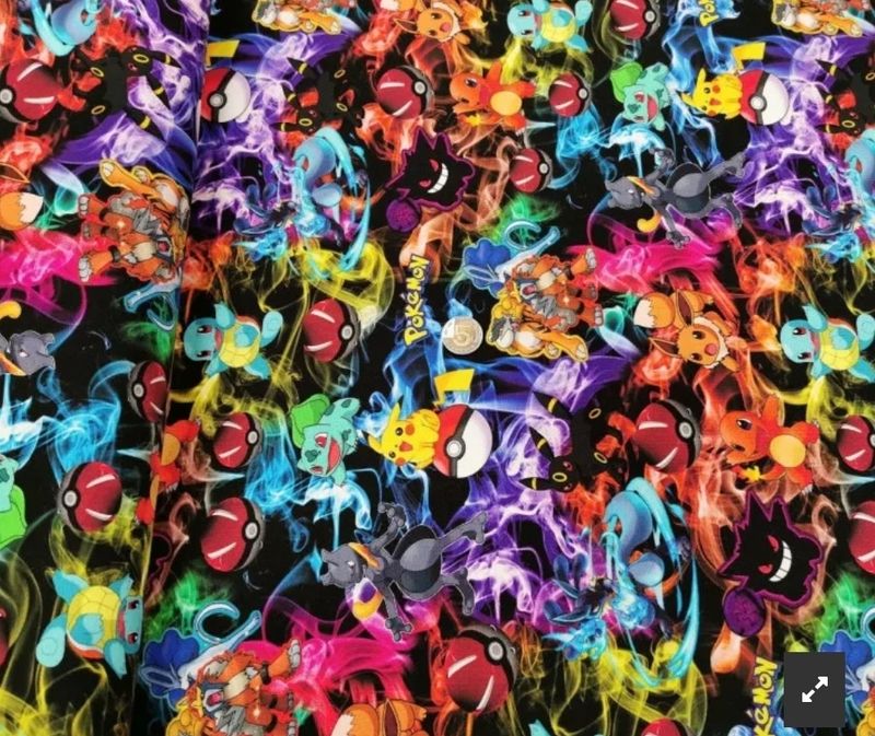 Sommersweat Pokemon Galaxie bunt 50cm x 180cm breit Sommersweat Pokemon Galaxie bunt 50cm x 180cm breit