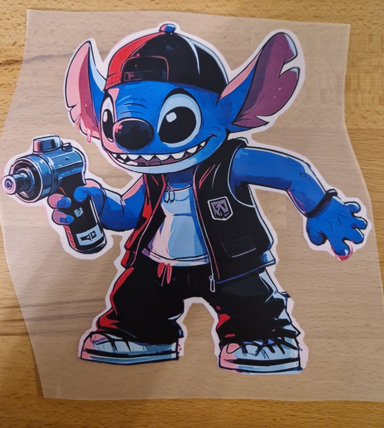 Bügelbild Stitch Graffity Nr.4 - 20cm hoch x 20cm breit 