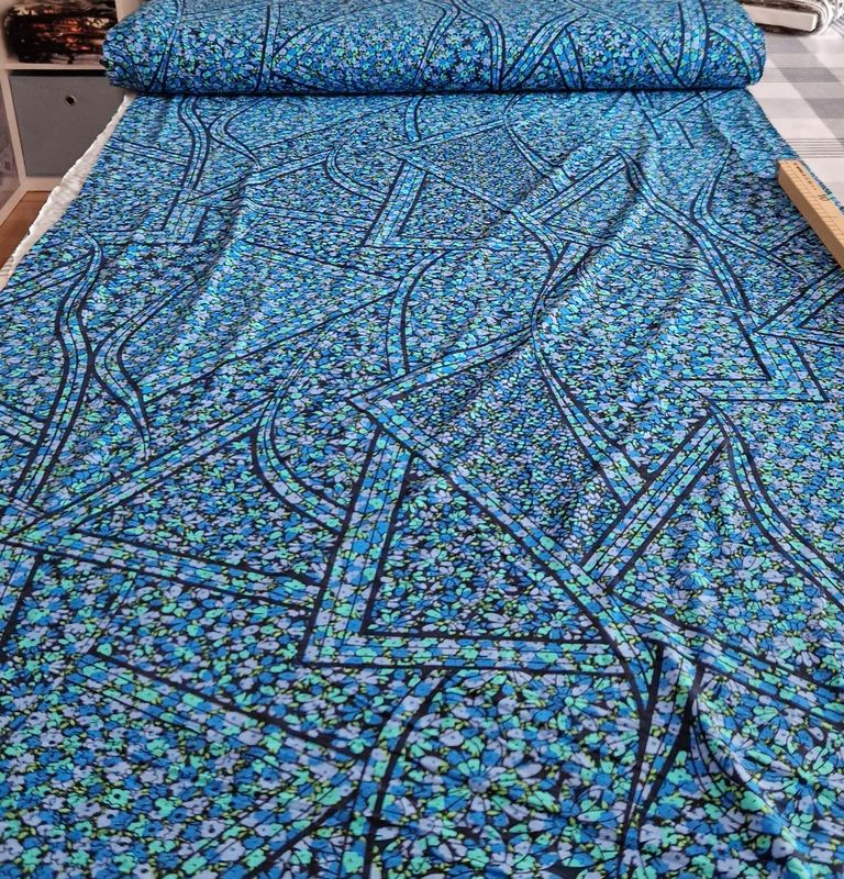 Jersey Viskose blau metallic 50cm x 160cm breit Jersey Viskose blau metallic 50cm x 160cm breit