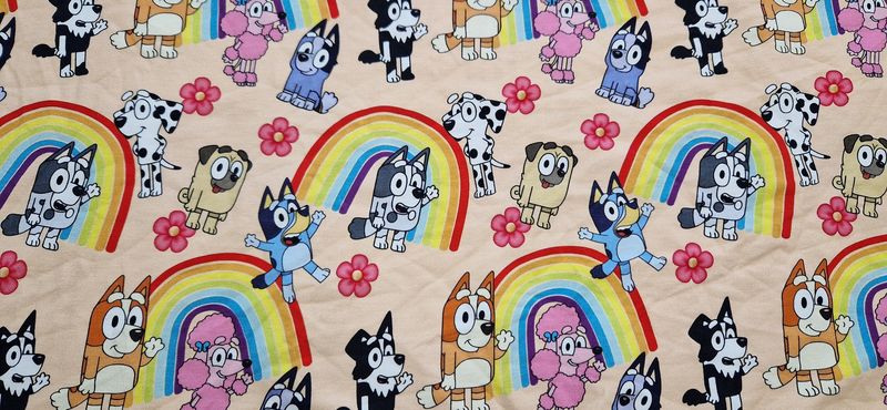 Sommersweat Bluey 45cm x 100cm breit Sommersweat Bluey 45cm x 100cm breit