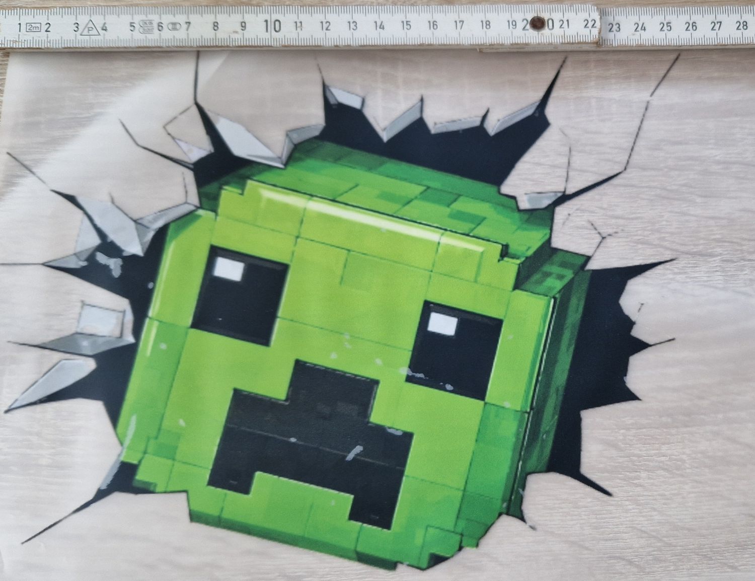 Bügelbild Minecraft 26cm hoch x 21cm breit 