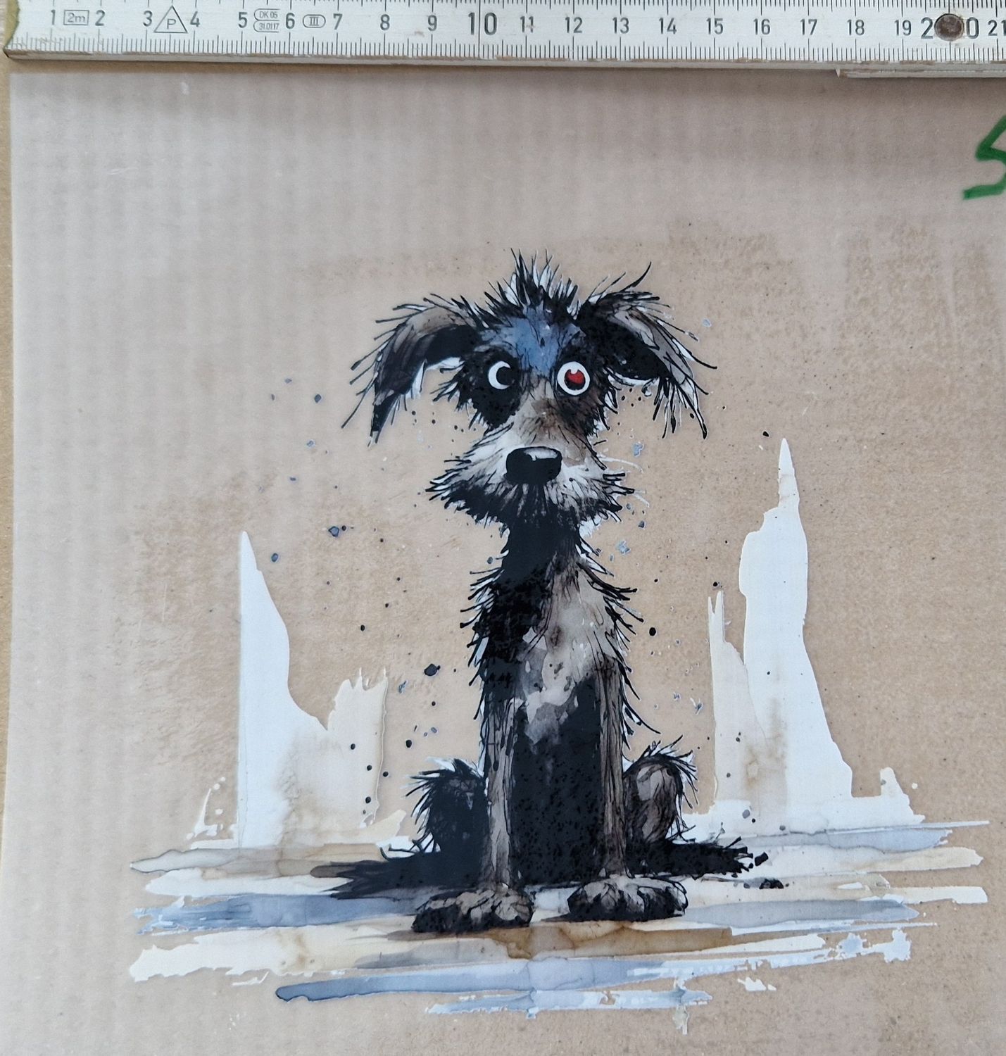 Bügelbild Hund Nr.5 20cm hoch x 20cm breit 