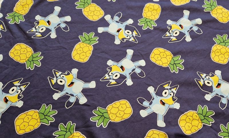 Jersey Bluey blau 75cm x 150cm Jersey Bluey blau 75cm x 150cm