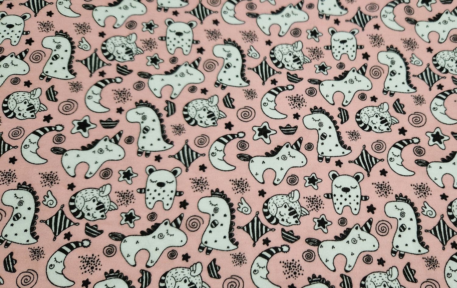 Jersey Einhorn rosa 50cm x 180cm 