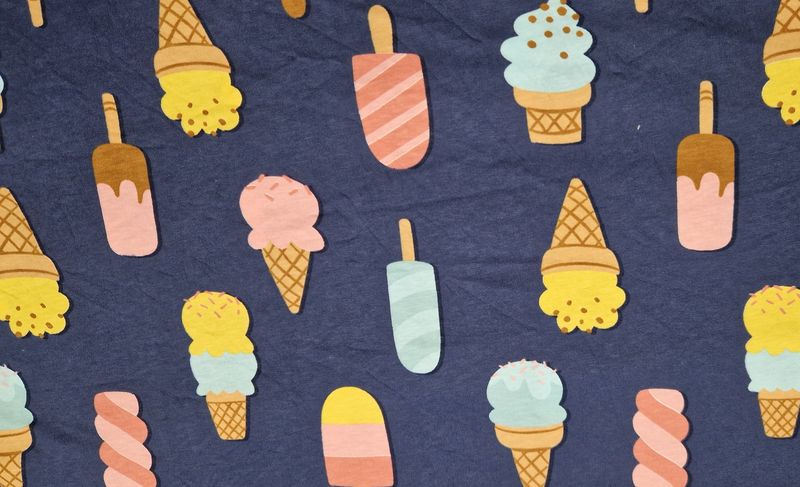 Jersey Eis blau 50cm x 170cm 