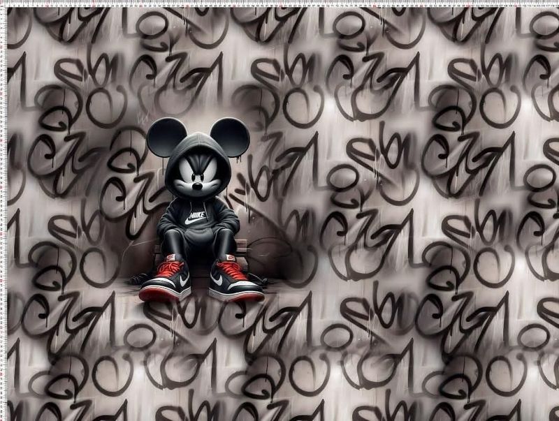 Sommersweat Micky Maus Panele 85x180cm Sommersweat Micky Maus Panele 85x180cm
