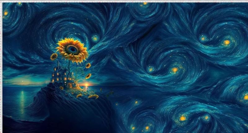 Sommersweat Sonnenblume Panele 80x180cm Sommersweat Sonnenblume Panele 80x180cm