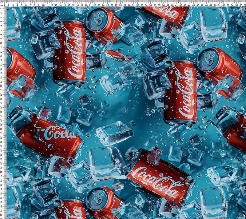 Jersey Digitaldruck Cola 50cm x180cm breit Jersey Digitaldruck Cola 50cm x180cm breit