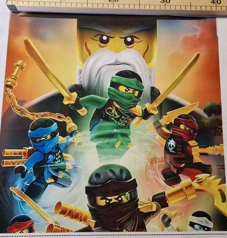 Sommersweat Ninjago Panele 42x42cm breit Sommersweat Ninjago Panele 42x42cm breit