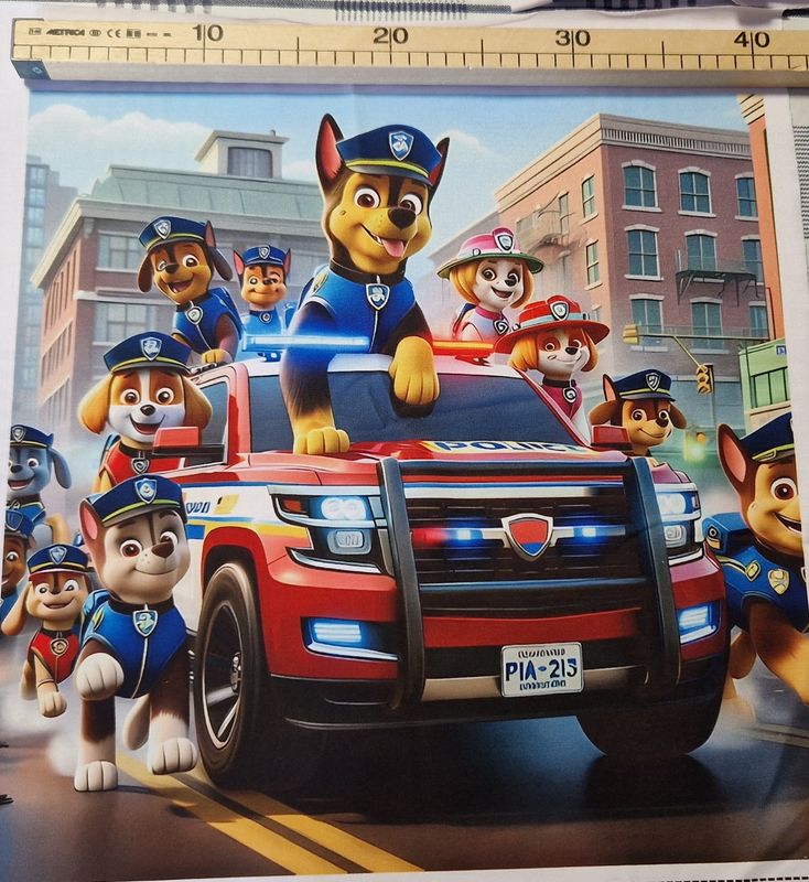 Sommersweat Paw Patrol Panele 42x42cm breit Sommersweat Paw Patrol Panele 42x42cm breit
