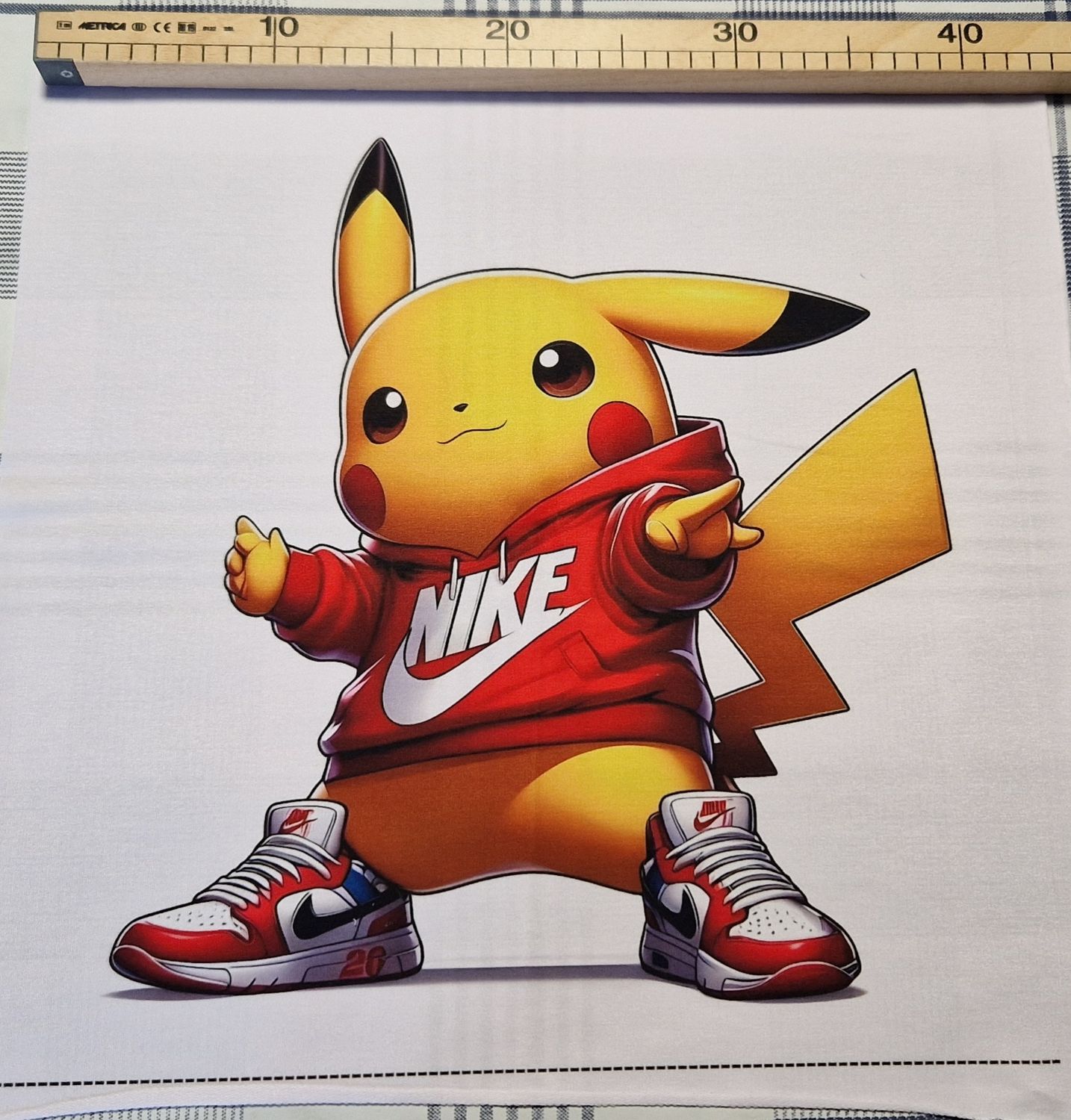 Sommersweat Pokemon Pikatschu Panele 42x42cm breit 