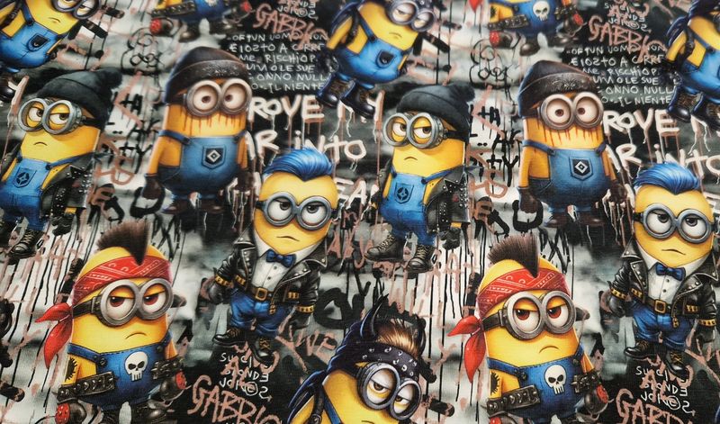 Jersey Digitaldruck Minions 46cm x180cm breit