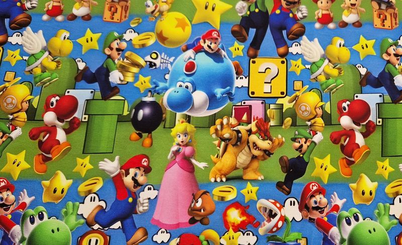 Sommersweat Mario 50cm x 180cm breit Sommersweat Mario 50cm x 180cm breit