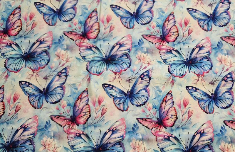 Sommersweat Schmetterling 50cm x 180cm breit Sommersweat Schmetterling 50cm x 180cm breit