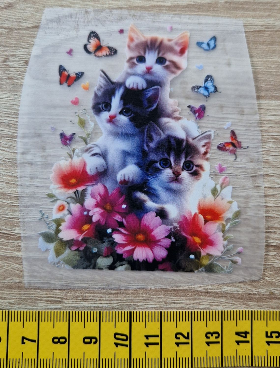 Bügelbild 3 Katzen 9cm hoch x 7,5cm breit 