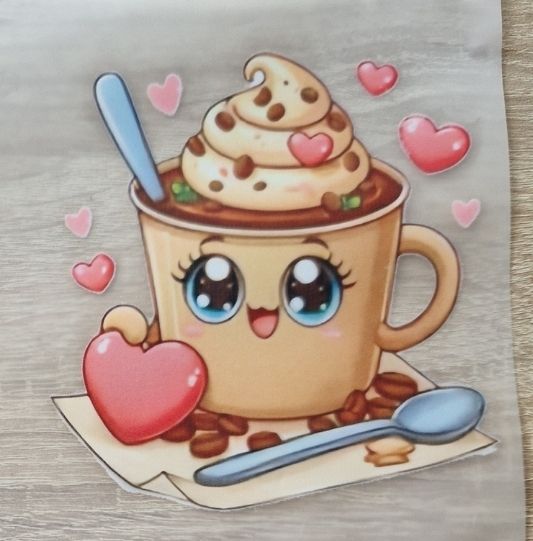 Bügelbild Tasse 13x13cm