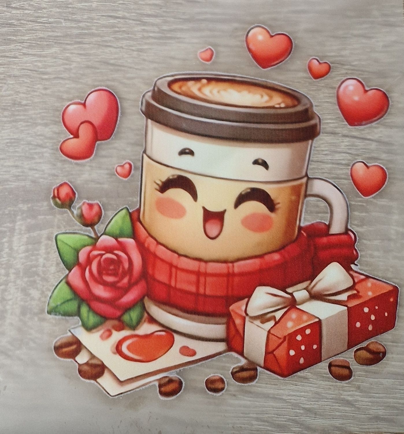 Bügelbild Tasse 13x13cm