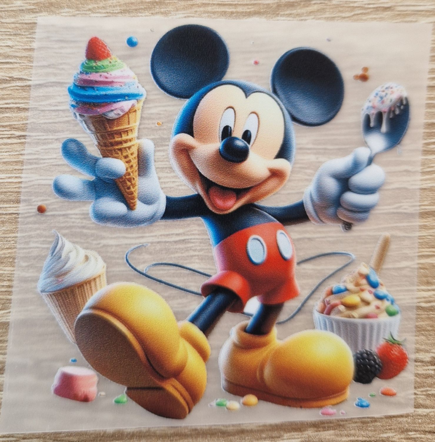 Bügelbild Micky Minnie Maus ca 6x6cm 