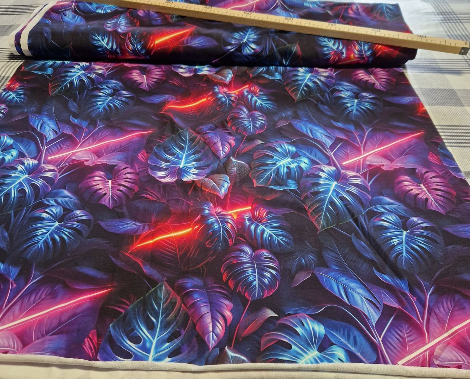 Sommersweat Monstera 50cm x 180cm breit 