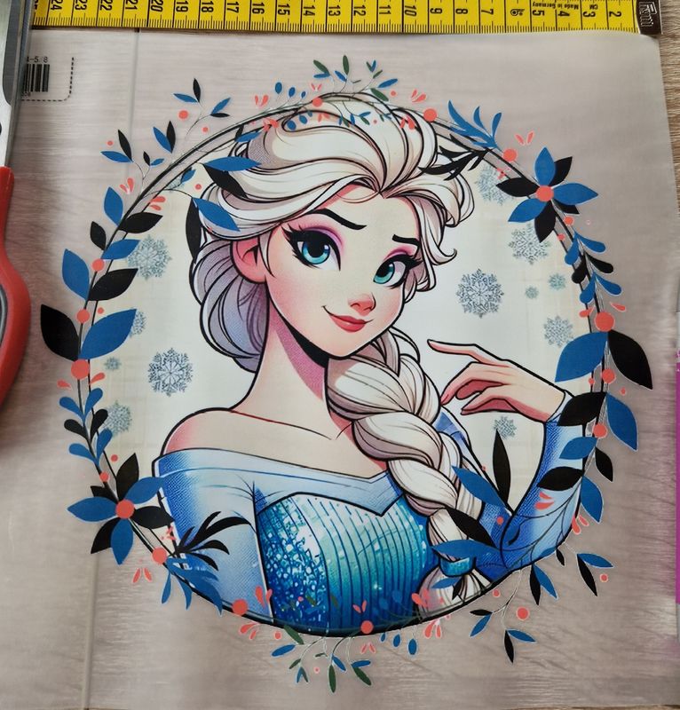 Bügelbild Elsa Frozen ca 22cm hoch x 20cm breit 