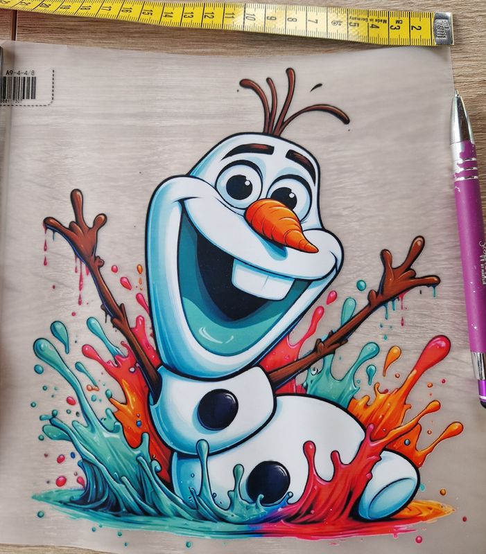 Bügelbild Olaf Frozen ca 22cm hoch x 20cm breit 