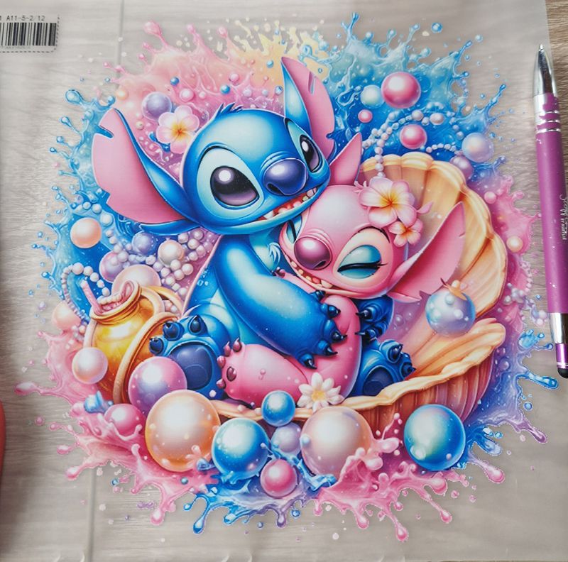 Bügelbild Stitch ca 22cm hoch x 22cm breit 