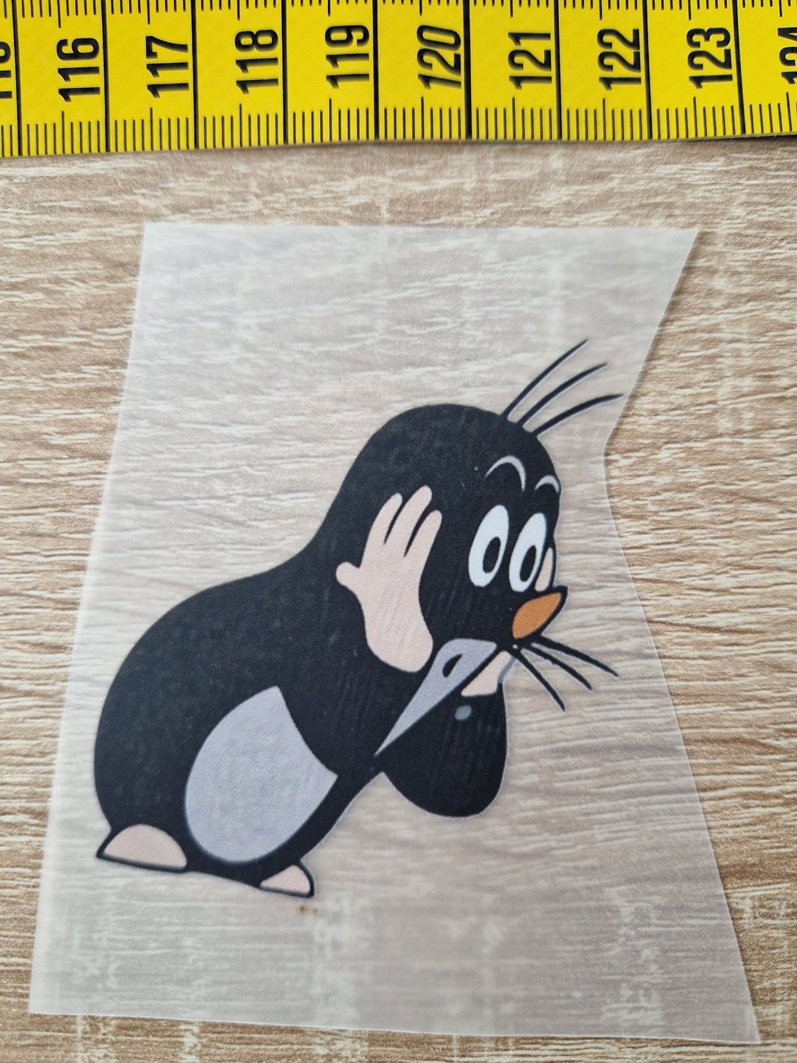 Bügelbild Maulwurf ca 7cm hoch