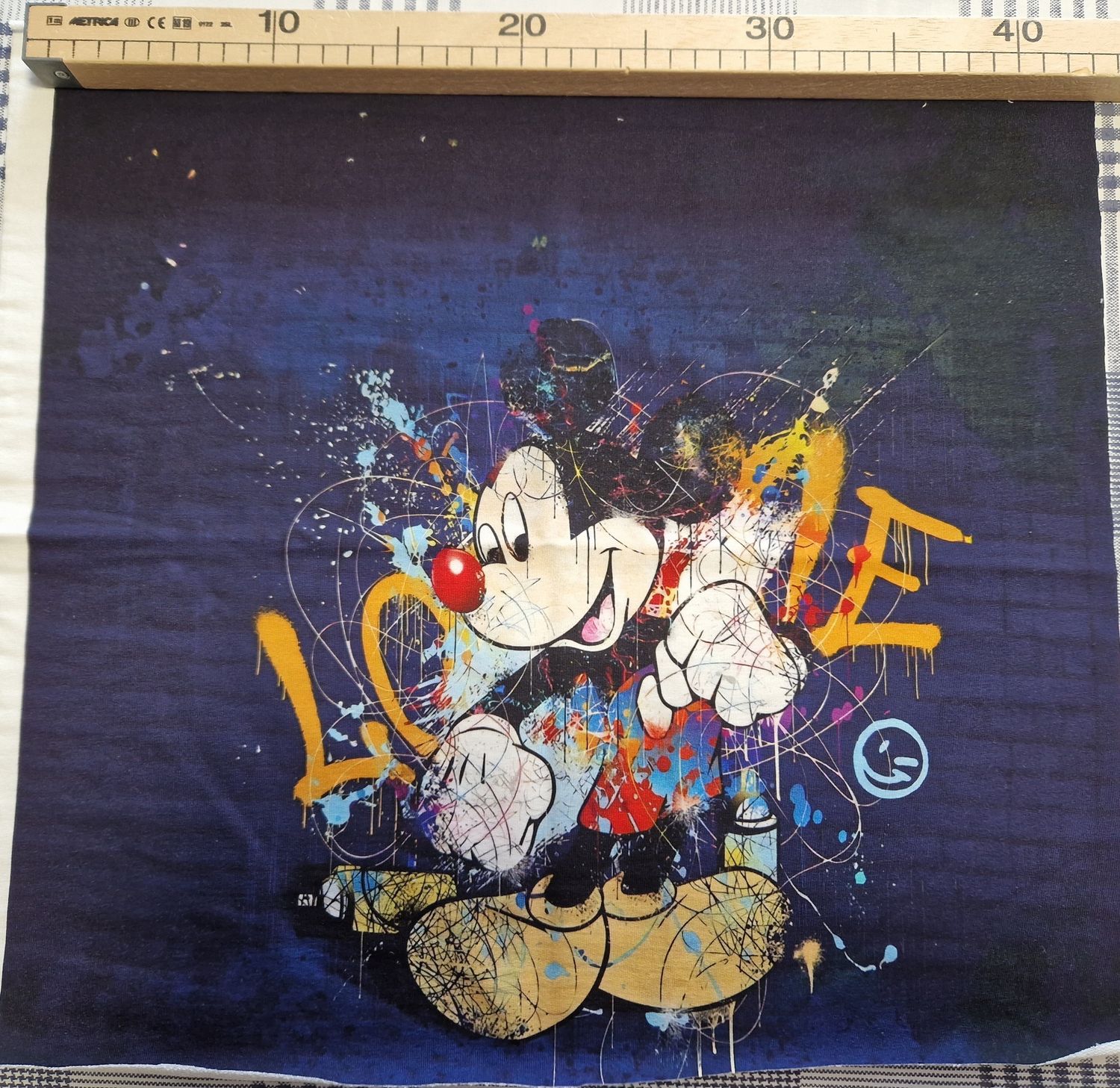 Sommersweat Micky Maus Panele 40x40cm 